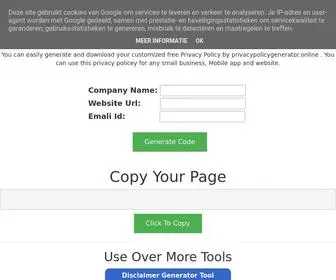 Privacypolicygenerator.online(Privacy Policy generator for website and mobile app) Screenshot