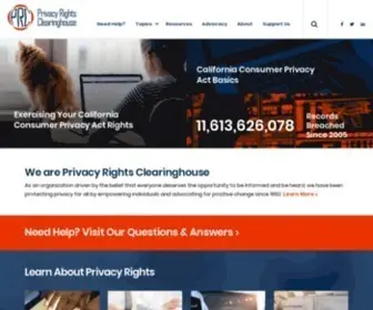 Privacyrights.org(Privacy Rights Clearinghouse) Screenshot