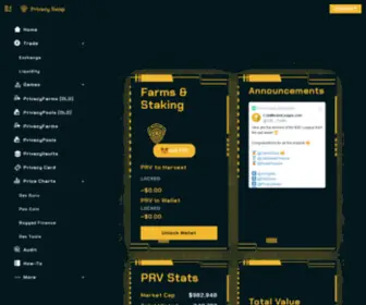 Privacyswap.finance(A Privacy DeFi project aiming to build an ecosystem that takes your privacy seriously) Screenshot