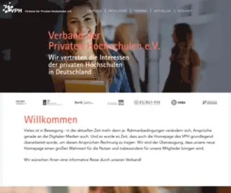 Private-Hochschulen.net(Verband der Privaten Hochschulen e.V) Screenshot