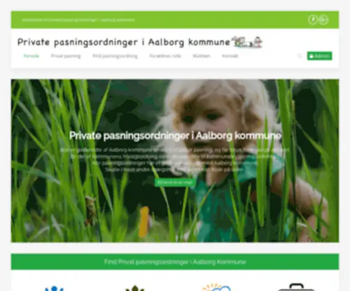 Private-Pasningsordninger.dk(Private pasningsordninger i Aalborg kommune) Screenshot