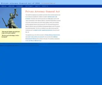 Privateattorneygeneral.com(California Labor Code Private Attorney General Act of 2004) Screenshot