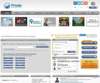 Privatebanking.com(Private Banking Directory Wealth Management Offshore Banking Investment) Screenshot