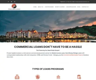 Privatecapitalinvestors.com(Commercial Real Estate Loan Placement Advisors) Screenshot