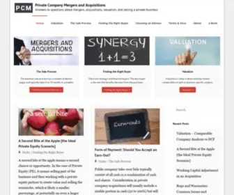 Privatecompanymergers.com(Private Company Mergers and Acquisitions) Screenshot