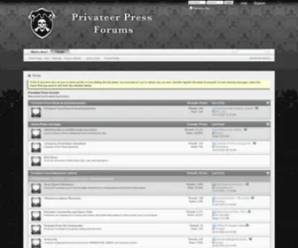 Privateerpressforums.com(Privateer Press Forums) Screenshot
