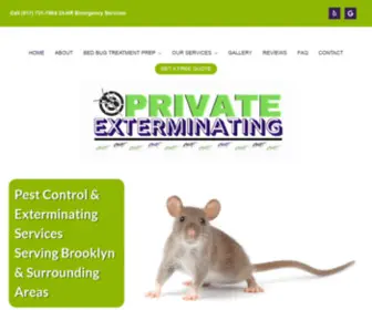 Privateexterminatingnyc.com(Private Exterminating) Screenshot
