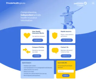 Privatehealth.gov.au(Australian Health Insurance Information) Screenshot