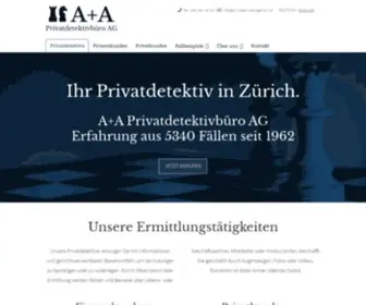 Privateinvestigation.ch(Privatdetektiv-Büro AG) Screenshot