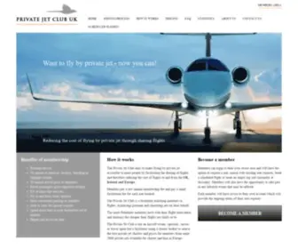 Privatejetclubuk.co.uk(Private Jet Club UK charter hire share) Screenshot