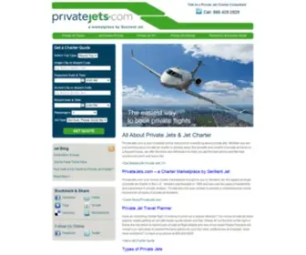 Privatejets.com(Everything you need to know about private jets and private jet charter) Screenshot