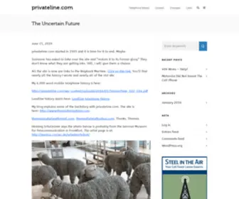 Privateline.com(A Telecom History and Technology Hub) Screenshot