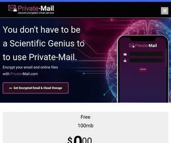 Privatemail.com(Anonymous Encrypted Email) Screenshot