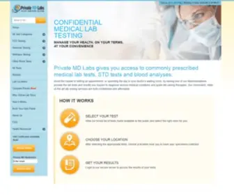 Privatemdlabs.com(Order Lab Tests Online) Screenshot