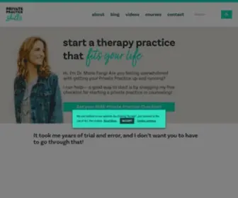 Privatepracticeskills.com(Start a Therapy Private Practice) Screenshot