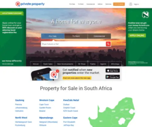 Privateproperties.co.za(Privateproperties) Screenshot