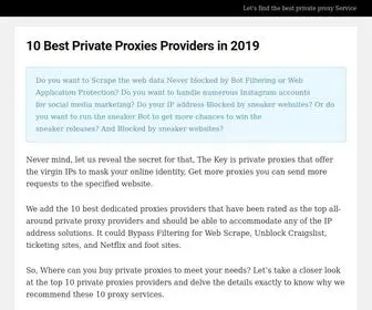 Privateproxyreviews.com(The Best Private Proxies 2022) Screenshot