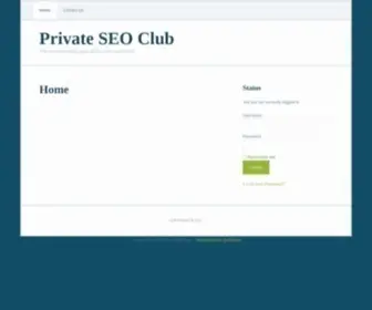 Privateseoclub.com(The club that takes your SEO to the next level) Screenshot