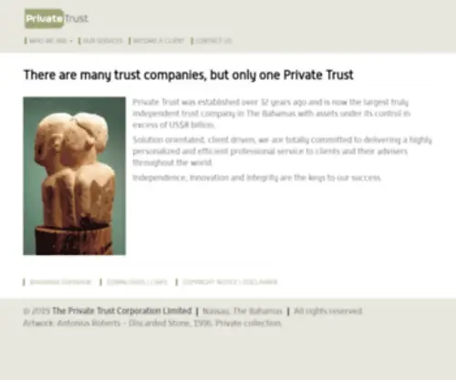 Privatetrustco.com(The Private Trust Corporation Limited) Screenshot