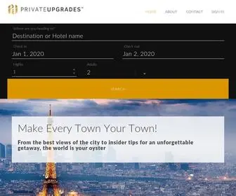 Privateupgrades.com(Discover & Book Luxury Hotels Worldwide) Screenshot