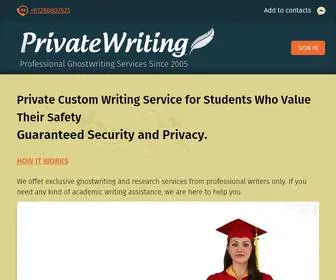 Privatewriting.com(Safe Custom Writing Service with Pro Authors) Screenshot