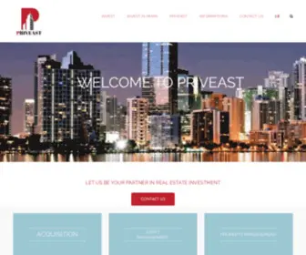 Priveast.com(Votre Partenaire En Investissement Immobilier à Miami) Screenshot