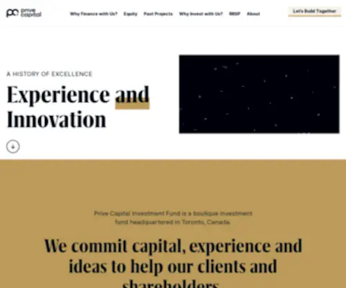 Privecapital.com(Privé Capital) Screenshot