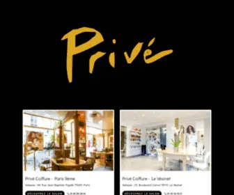 Privecoiffureparis.com(Privé Coiffure) Screenshot