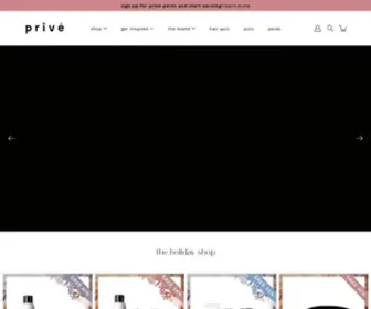 Priveproducts.com(PRIVÉ) Screenshot