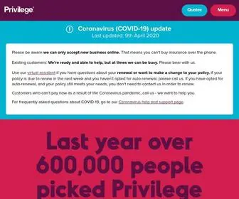 Privilege.com(Privilege car and home insurance) Screenshot