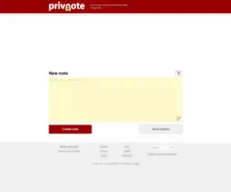 Privnote.com(Send notes that will self) Screenshot