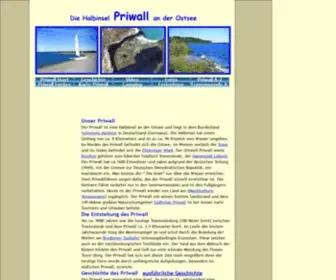 Priwall.de(Priwall Halbinsel an der Ostsee bei Travemuende) Screenshot