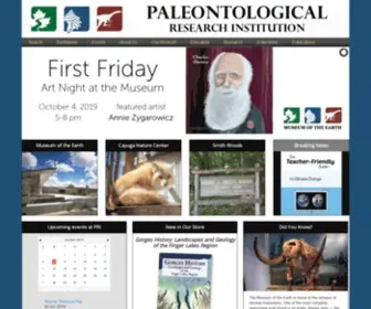 Priweb.org(Paleontological Research Institution) Screenshot