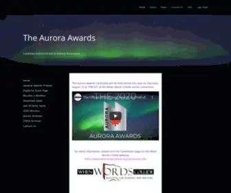 Prixaurorawards.ca(Aurora Awards) Screenshot