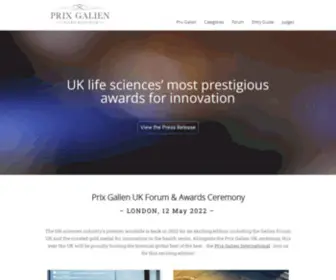 Prixgalien.co.uk(Prix Galien) Screenshot
