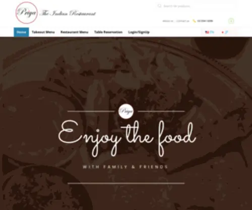 Priyajapan.com(The Indian Restaurant) Screenshot