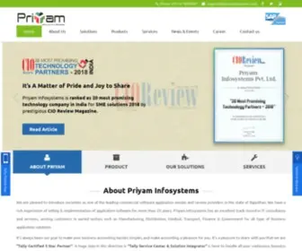 Priyaminfosystems.com(Priyam Infosystems Pvt) Screenshot