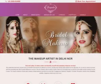 Priyankamakeovers.com(Makeup Artist in Delhi) Screenshot