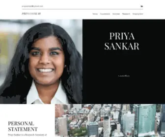 Priyasankar.com(Personal Website) Screenshot