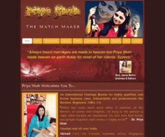 Priyashahthematchmaker.com(Best match maker in India) Screenshot