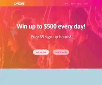 Prize5.com Screenshot