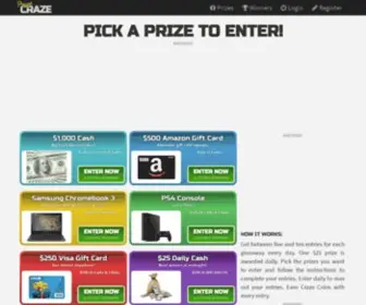 Prizecraze.com Screenshot