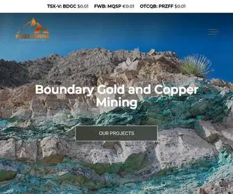 Prizemining.com(Boundary Gold and Copper Mining Ltd) Screenshot