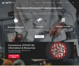 Prla.org(Pennsylvania Restaurant & Lodging Association) Screenshot
