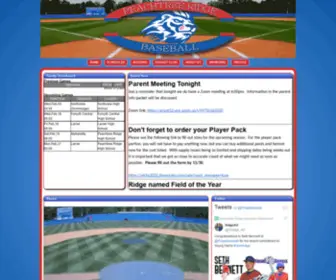 Prlionsbaseball.com(Peachtree Ridge Baseball) Screenshot