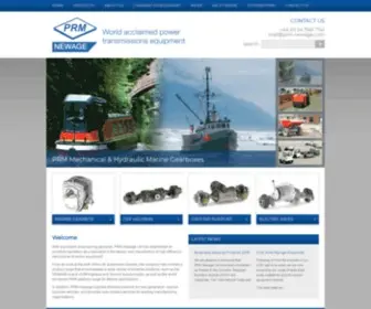 PRM-Newage.com(NEWAGE axles and PRM marine gearboxes) Screenshot