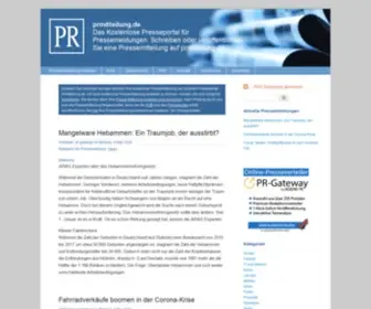 Prmitteilung.de(Ihr kostenloses Presseportal) Screenshot