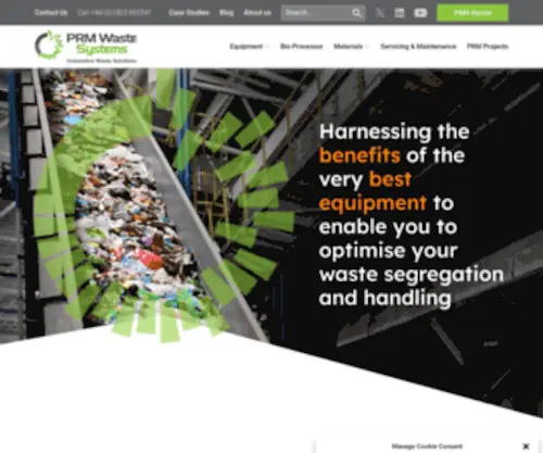 PRmwastesystems.com(Waste Recycling Machinery & Equipment) Screenshot