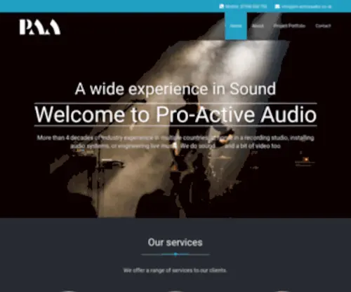 Pro-Activeaudio.co.uk(Professional Audio Services and Equipment Hire for Events) Screenshot