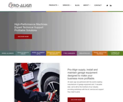 Pro-Align.co.uk(Complete Wheel Servicing and Alignment Equipment) Screenshot
